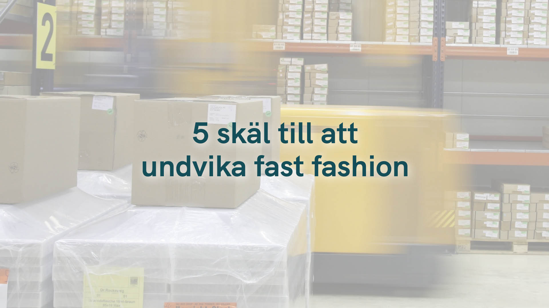 5 skäl till att undvika fast fashion