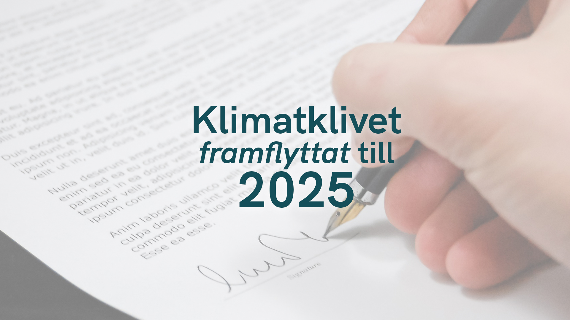 Klimatklivet framflyttat till 2025