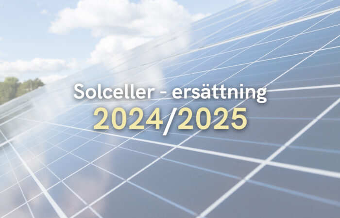 Solceller - ersättning 2024/2025