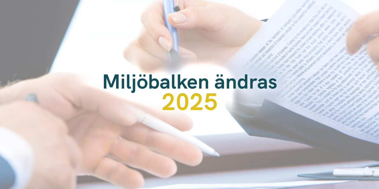 Miljöbalken ändras 2025