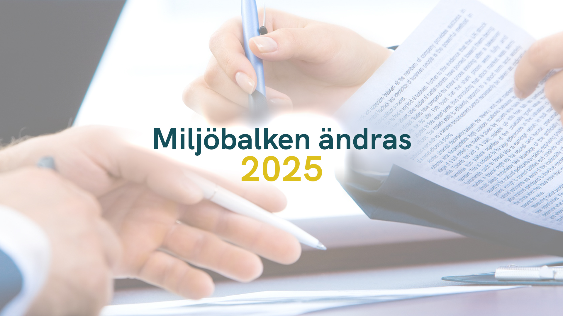 Miljöbalken ändras 2025