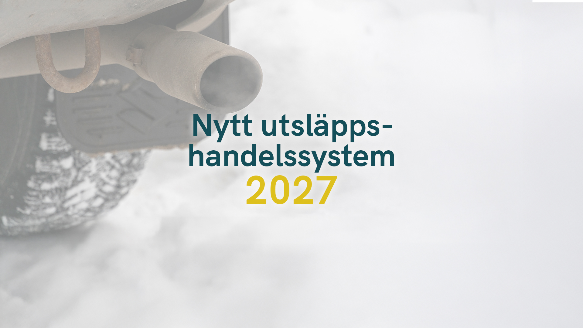 Nytt utsläppshandelssystem 2027