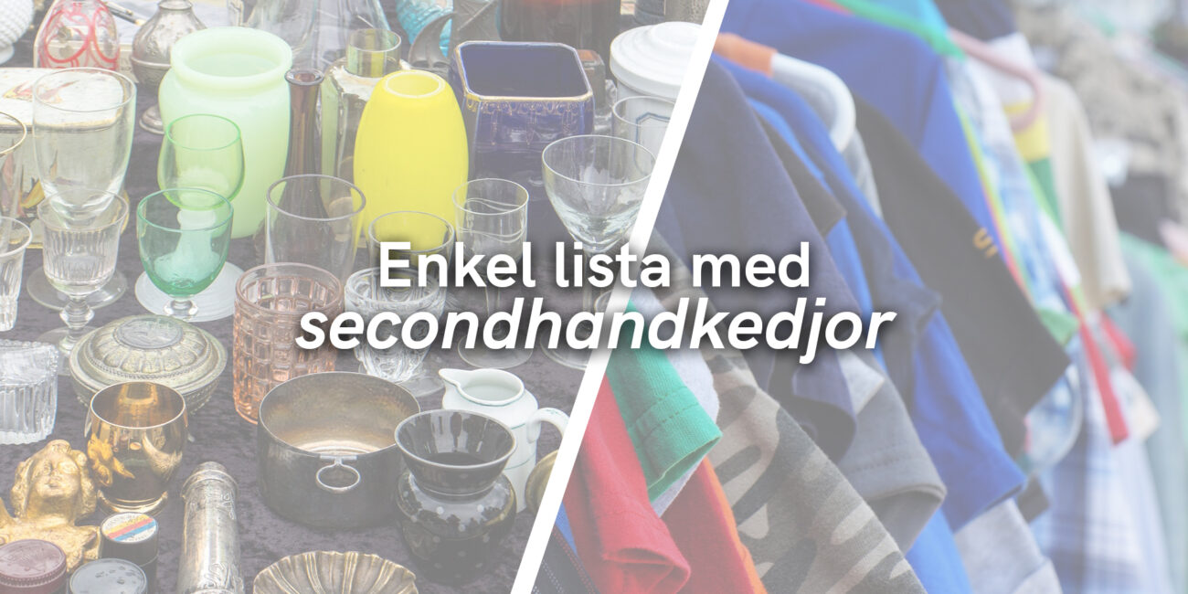 Enkel lista med secondhandkedjor