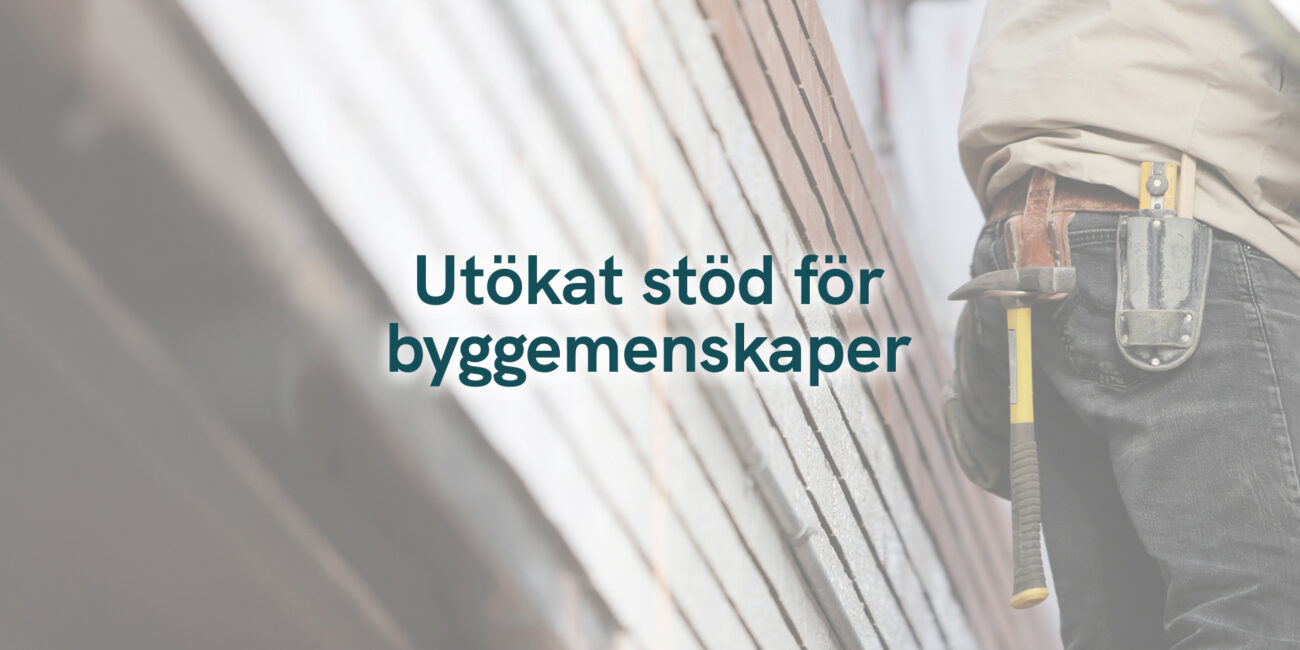 Utökat stöd för byggemenskaper