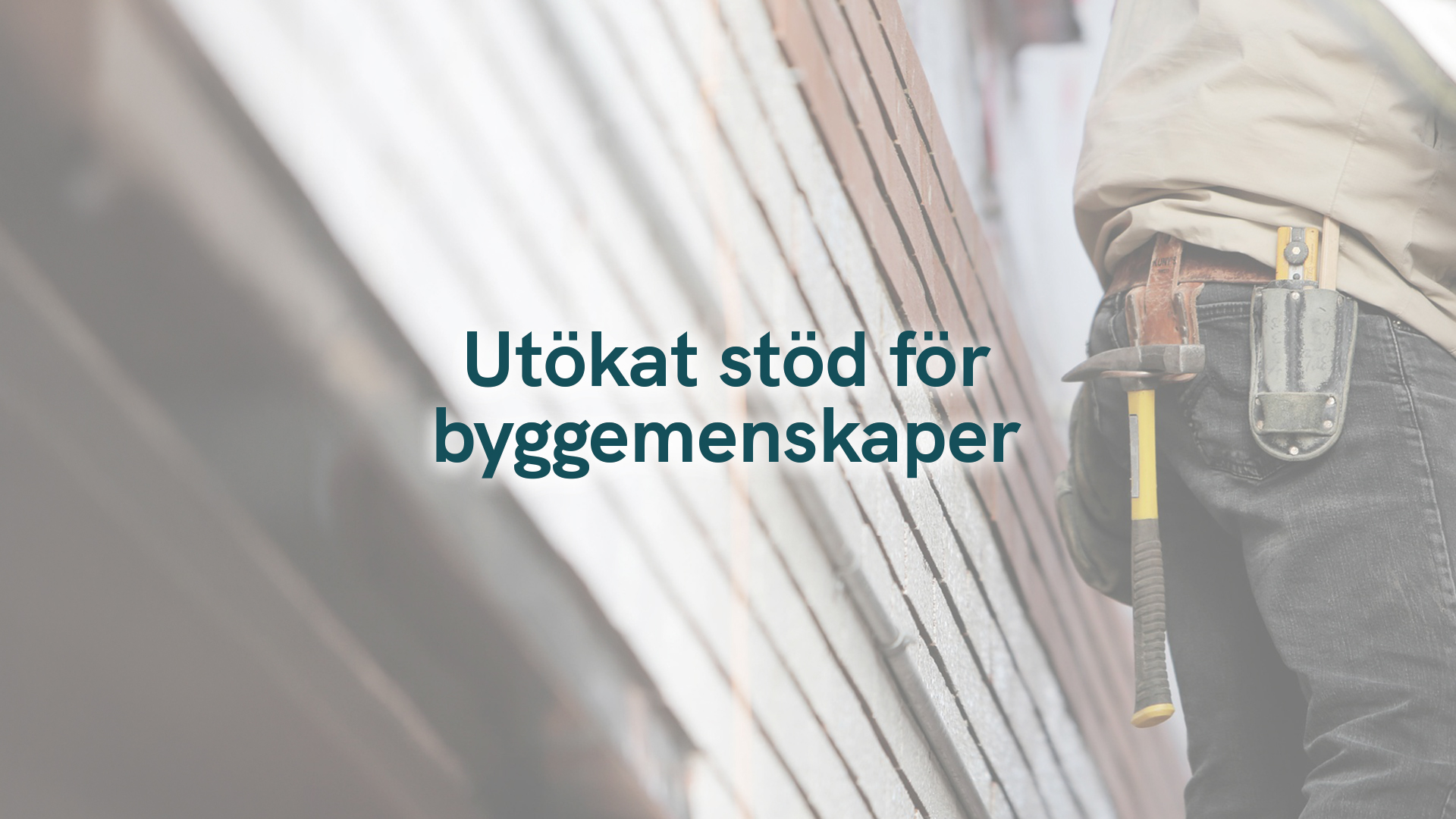 Utökat stöd för byggemenskaper