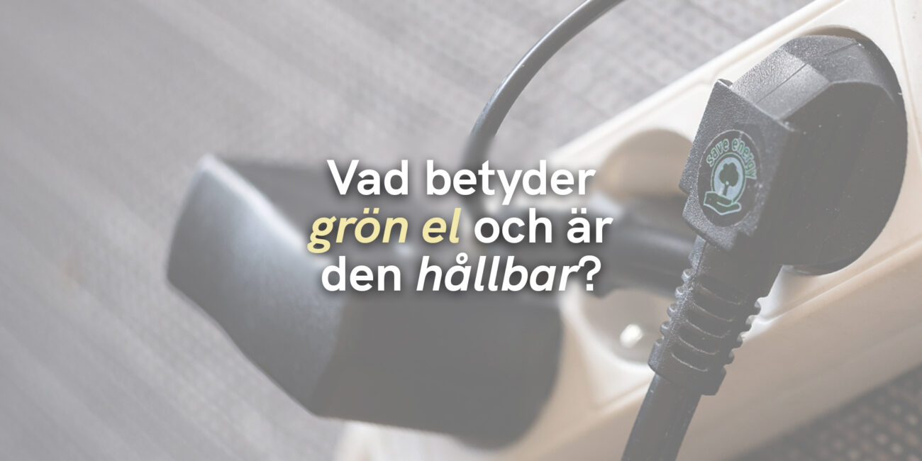 Vad betyder grön el och är den hållbar?