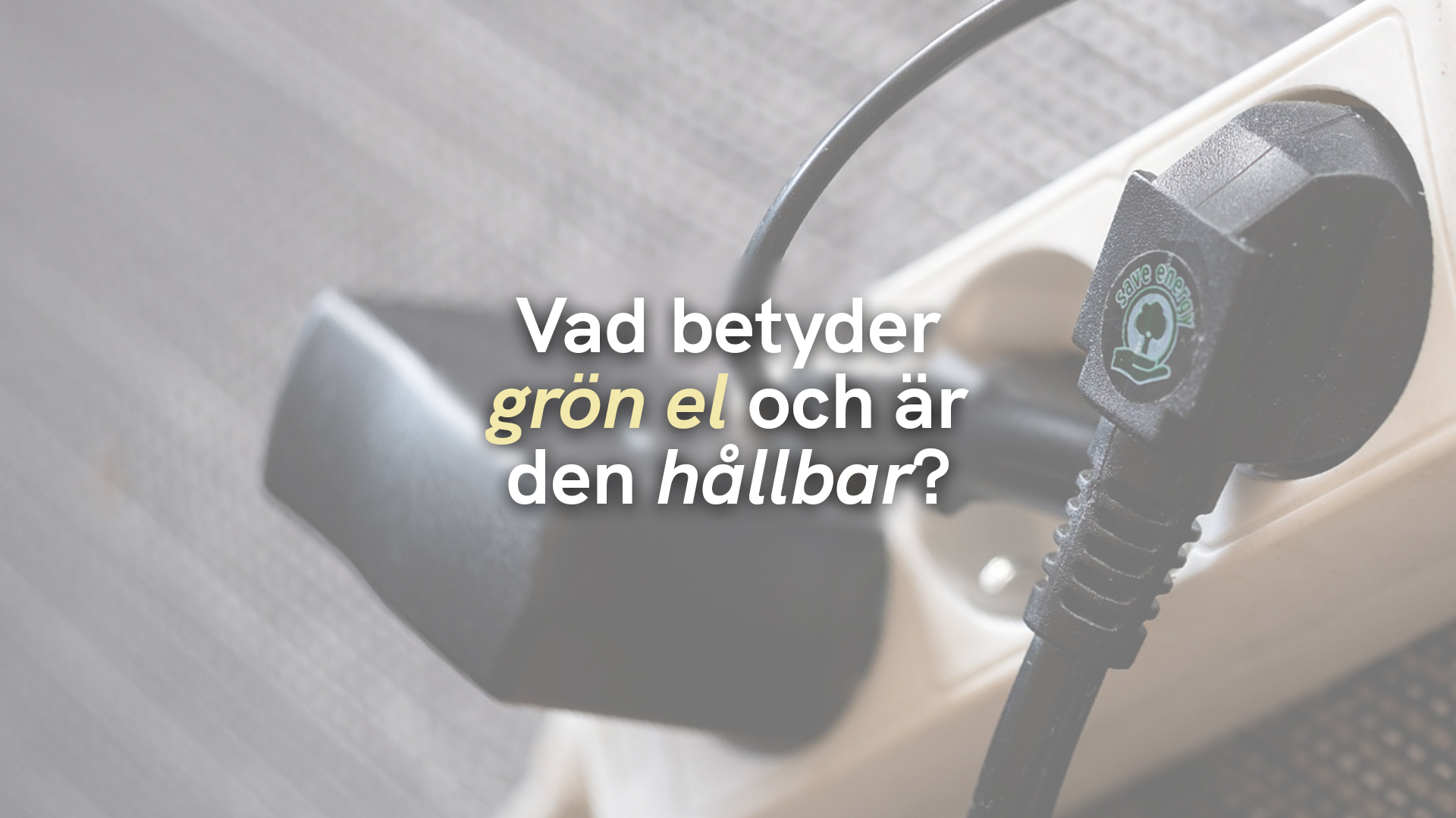 Vad betyder grön el och är den hållbar?